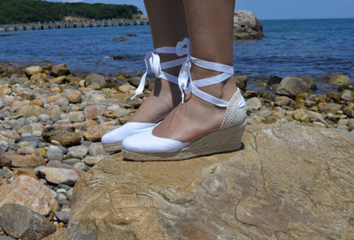 WEDGE WHITE ESPADRILLES MADE IN SPAIN