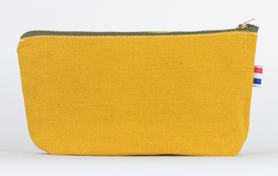 POUCH YELLOW MUSTARD HANDMADE IN FRANCE