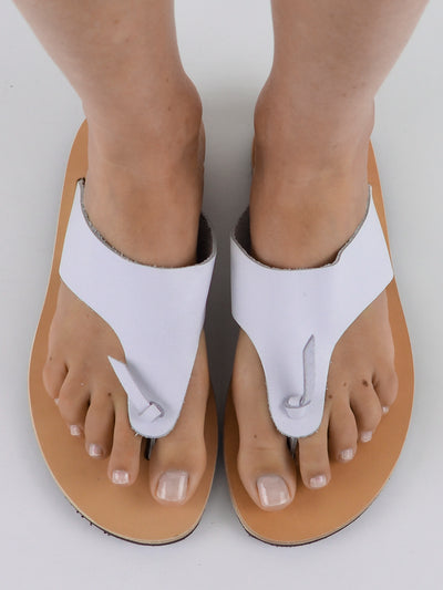 Nevera Women Boho Flip Flop Sandals for Women Artisanal Sandals Toe Ring  Flip-Flops Handmade Greek Style Slippers Wide width Sandals